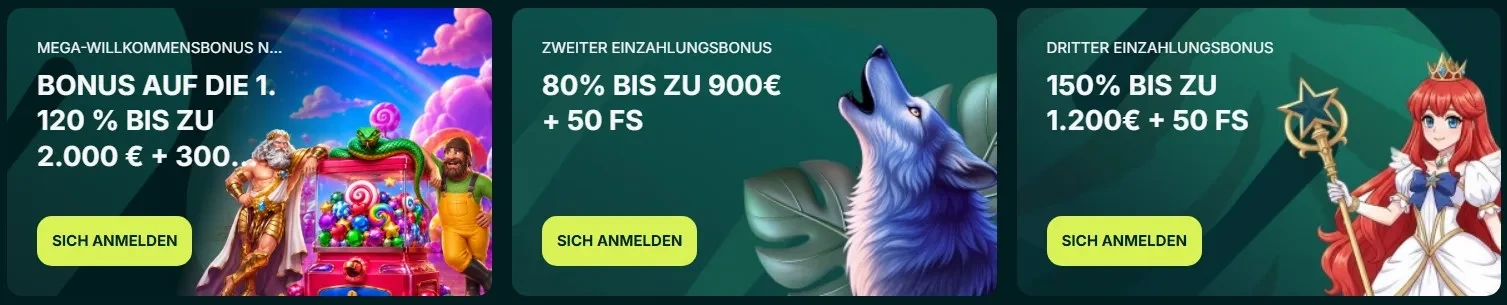 Willkommensbonus von Spinaconda