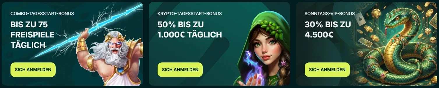 Bonusse und Aktionen