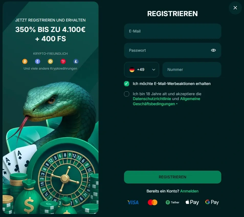 Registrierung und Login